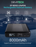 DrivrTech DT-8000 LiFePO4 Dashcam Battery